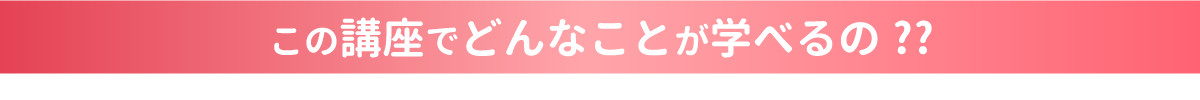 どんなことが学べるの!?